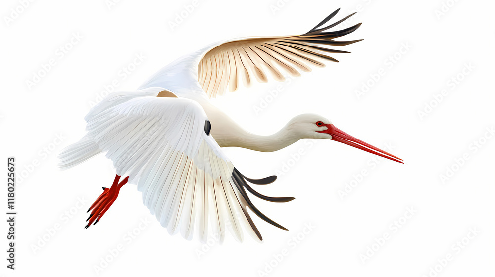 Bird in flight with spread wings, white isolate background. Ivorylight. Illustration Bird in flight with spread wings, white isolate background. Ivorylight. Illustration