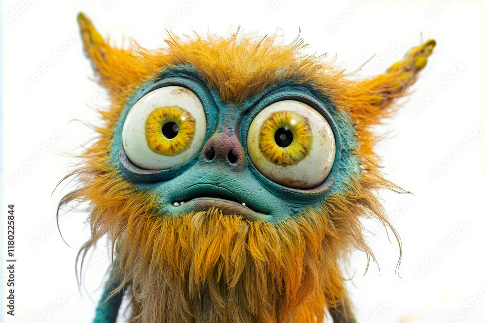 Obraz premium A close up of a stuffed animal with big eyes