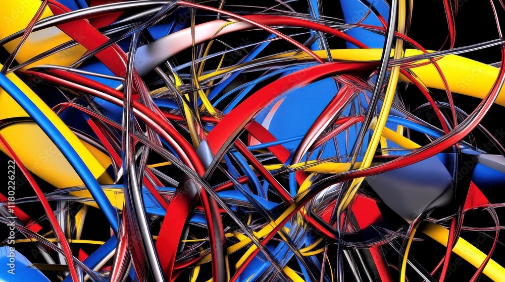Abstract Colorful Lines and Shapes, A Vibrant and Intricate Design Abstract Colorful Lines and Shapes, A Vibrant and Intricate Design