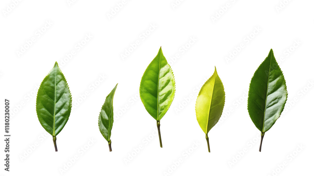 Fototapeta premium green leaves isolated on white background