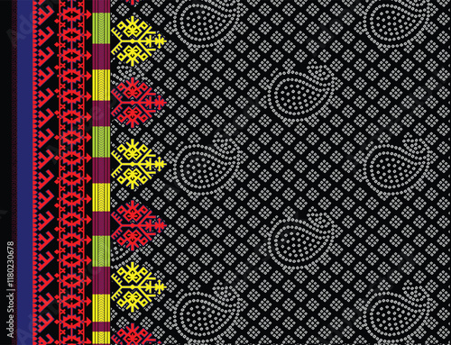 Decorative borders inspired by Mughal artistry, ideal for elegant fabric prints, stationery, and luxury décor.