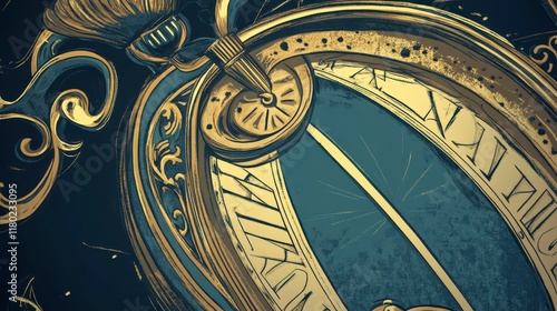 Exquisite Ornate Clock Face Art: A Timeless Architectural Design