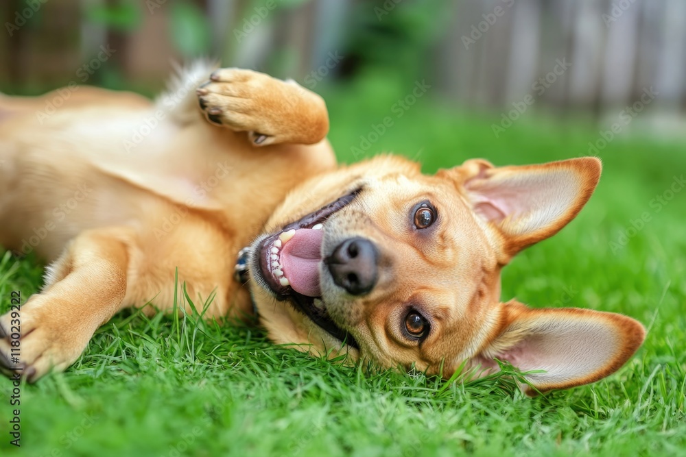 A happy dog enjoying time outdoors, great for use in outdoor-themed designs or as a playful addition to any project A happy dog enjoying time outdoors, great for use in outdoor-themed designs or as a playful addition to any project