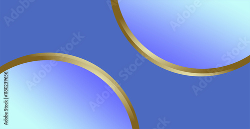 composition of empty space in blue and purple gradations with gold curved lines as background design inspiration for graphic visual arts or decorative designs in applied arts