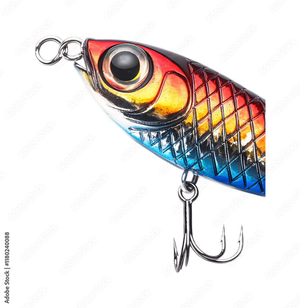 Fishing Lure Jig Head for Effective Casting - Isolated on White Background Fishing Lure Jig Head for Effective Casting - Isolated on White Background