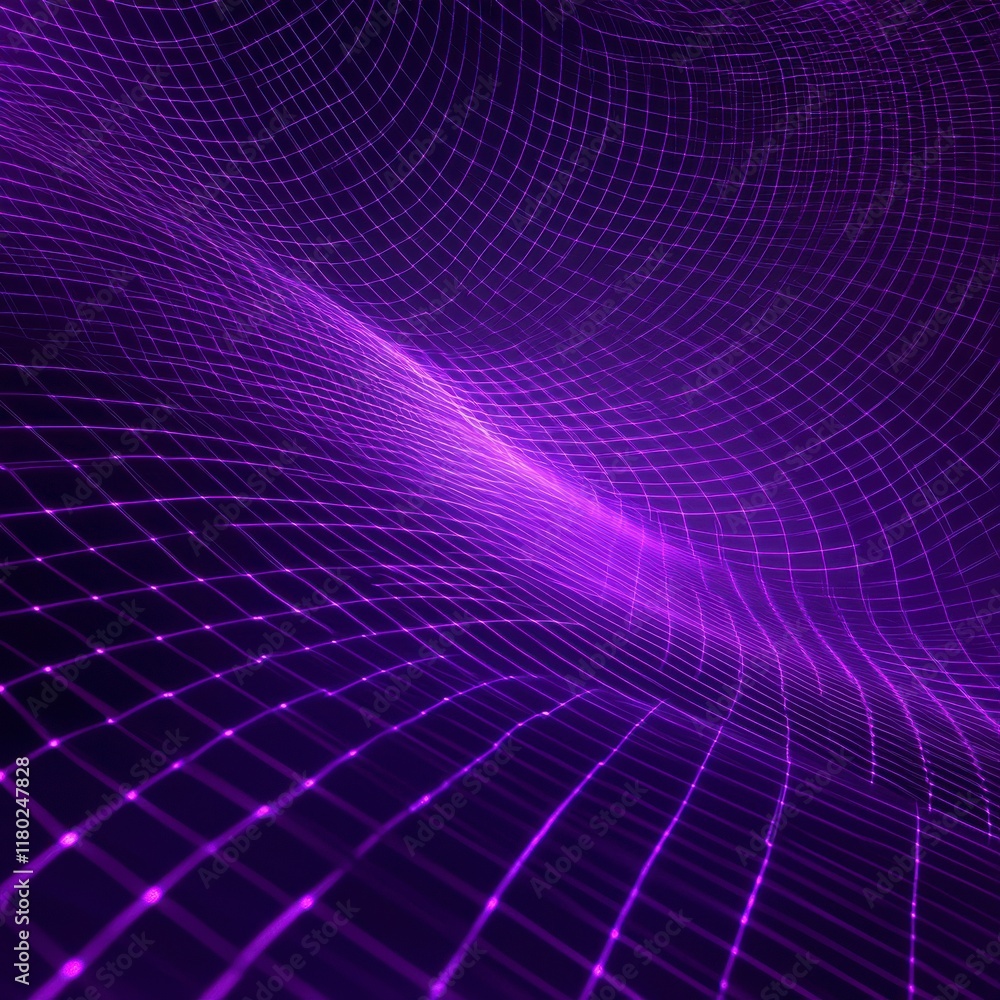 Fototapeta premium Hypnotic Purple Digital Network Design