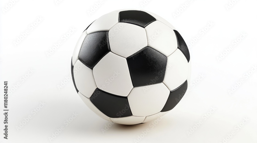 Naklejka premium Soccer football ball isolated cutout on white background. 3d illustration.