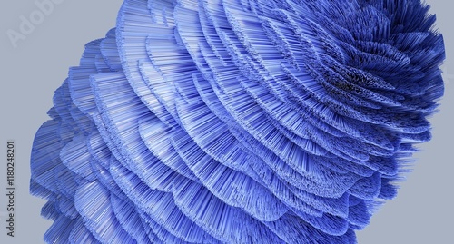 Fototapeta Naklejka Na Ścianę i Meble -  Abstract 3d shape made of little needles. 