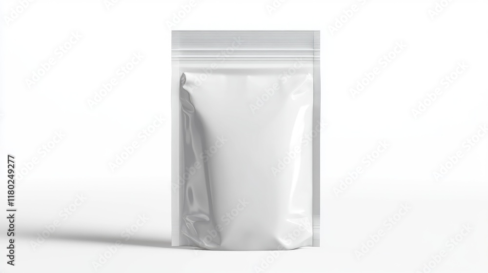 White doypack, isolated on white background. White doypack, isolated on white background.