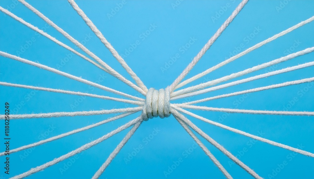 The tangled strings are neatly arranged and connected without any knots. The tangled strings are neatly arranged and connected without any knots.