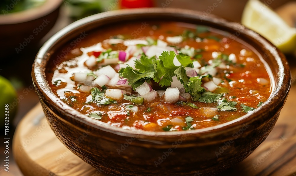 A delicious and hearty dish, garnished with onions and cilantro. A delicious and hearty dish, garnished with onions and cilantro.