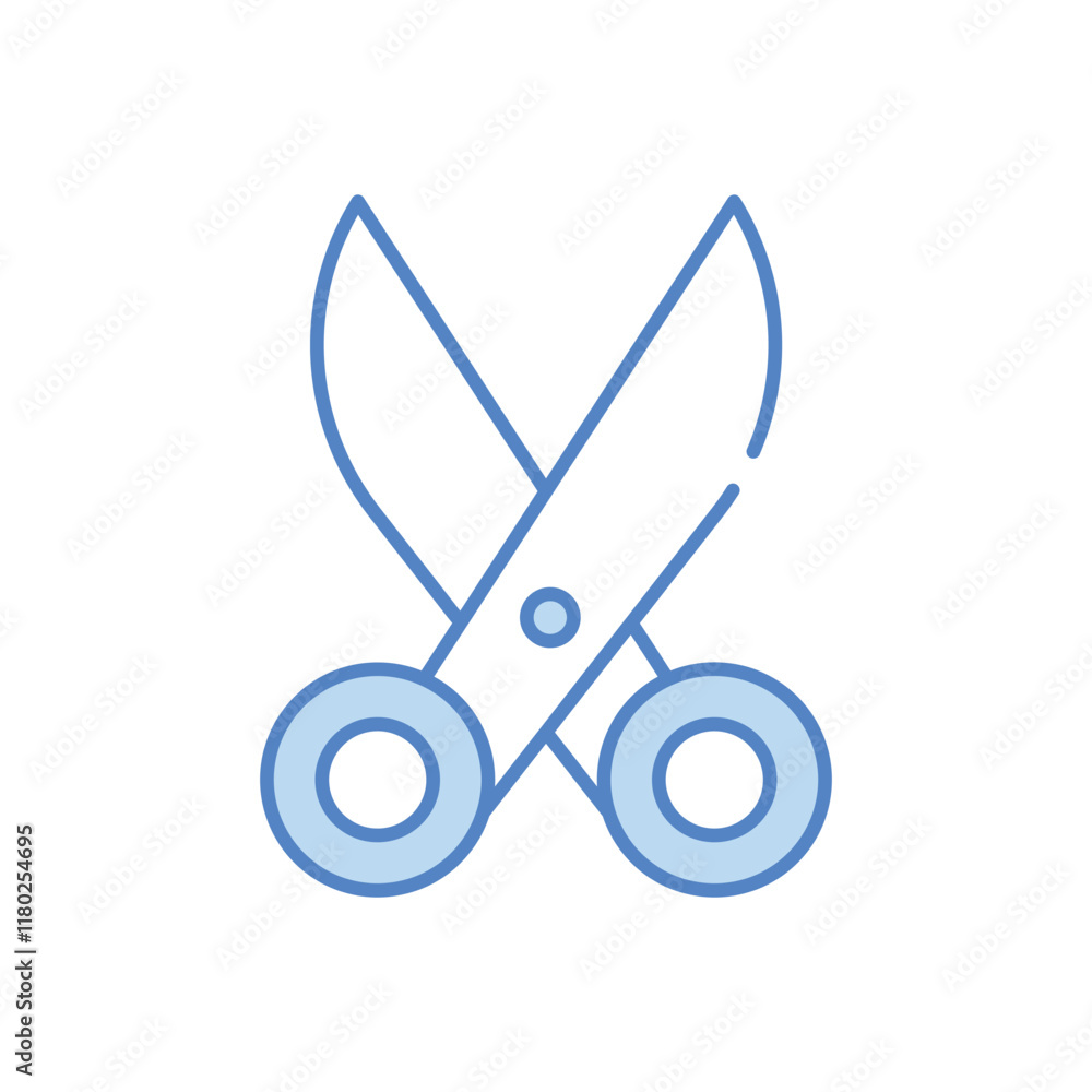 Crafting scissors vector icon Crafting scissors vector icon