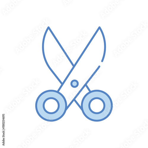 Crafting scissors vector icon