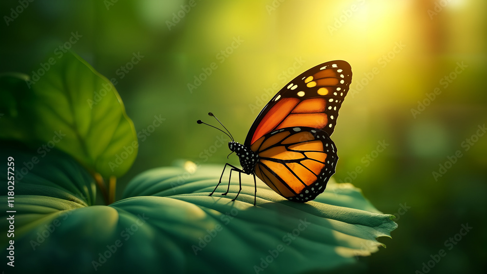 Obraz premium Mormon Butterfly Basking in the Sun