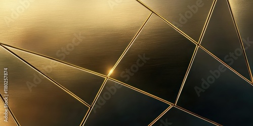 Wallpaper Mural Abstract Gold and Black Geometric Pattern Design Torontodigital.ca