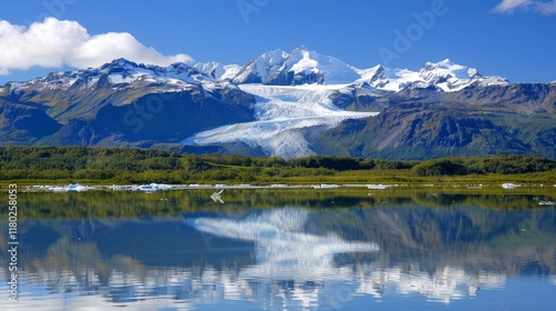 Wallpaper Mural Majestic icebergs drifting elegantly in tranquil arctic waters under clear blue skies Torontodigital.ca
