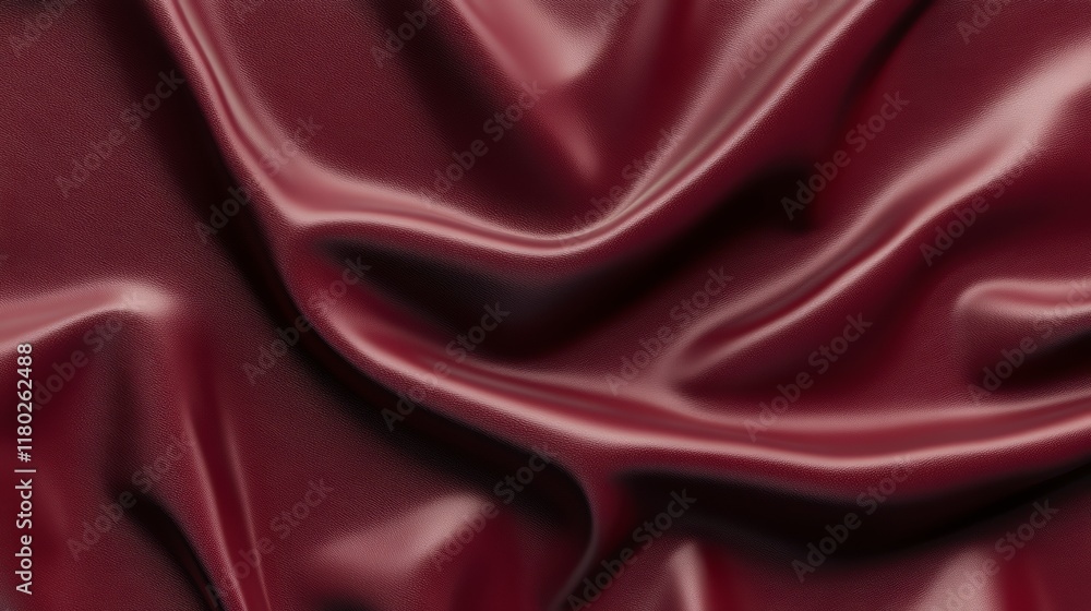 Fototapeta premium Stunning Deep Maroon Fabric Texture: A Luxurious Visual Feast of Crimson Textile Material