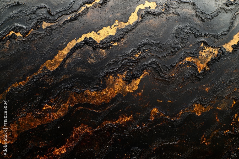 Aerial View of Oil Ribbons Resembling Tiger Stripes Above Gulf of Mexico, Near Louisiana's Deepwater Horizon Spill Aerial View of Oil Ribbons Resembling Tiger Stripes Above Gulf of Mexico, Near Louisiana's Deepwater Horizon Spill