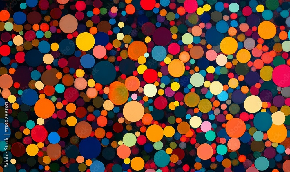 Colorful image of many small circles. The circles are of different sizes and colors, and they are arranged in a way that creates a sense of movement and energy. Colorful image of many small circles. The circles are of different sizes and colors, and they are arranged in a way that creates a sense of movement and energy.