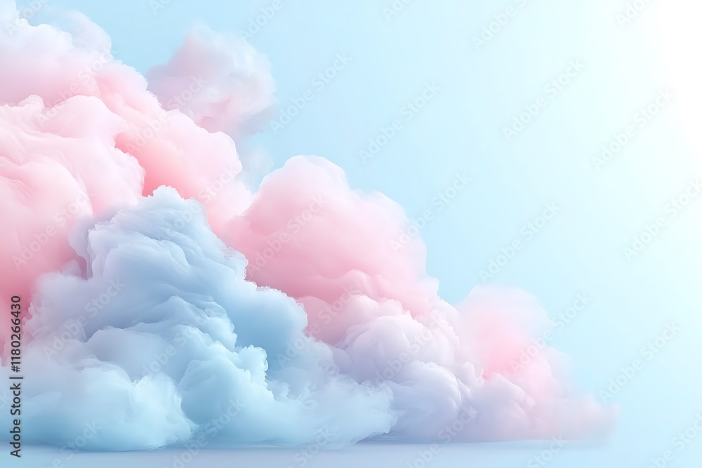 Valentine's day love clouds soft pink and blue abstract art dreamy environment serene viewpoint Valentine's day love clouds soft pink and blue abstract art dreamy environment serene viewpoint