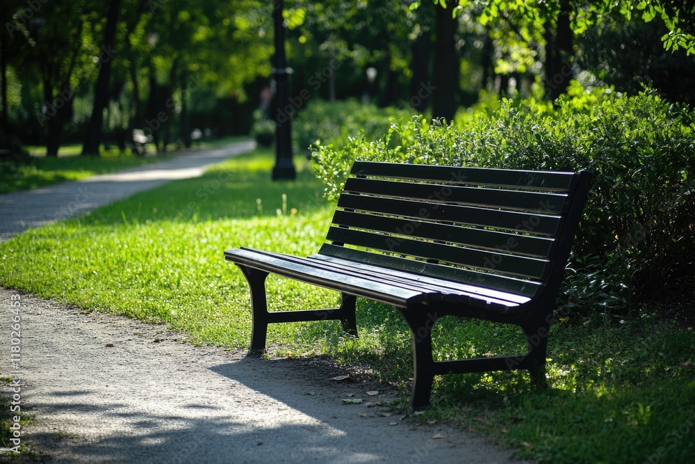 Sleek Urban Street Bench Isolated on White: A Modern Design for Relaxation in Public Parks Sleek Urban Street Bench Isolated on White: A Modern Design for Relaxation in Public Parks