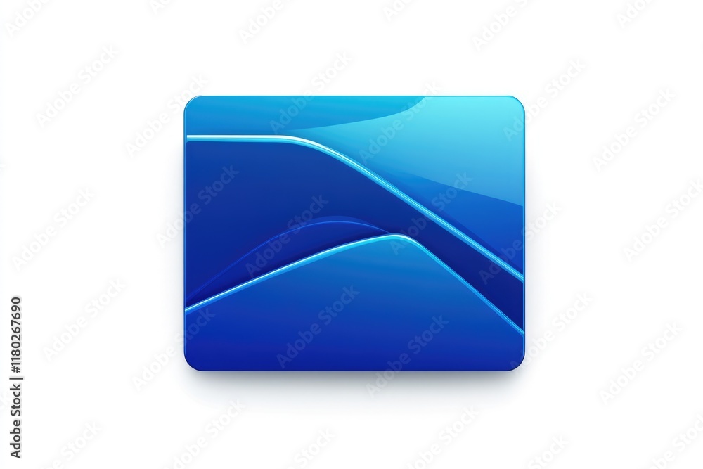 Solid Blue Folder Icon on White Background for Organizing Files and Storing Messages Solid Blue Folder Icon on White Background for Organizing Files and Storing Messages