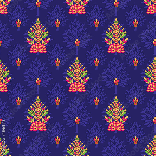 A seamless pattern of blooming summer flowers in vibrant colors, designed to bring warmth and energy to any project.