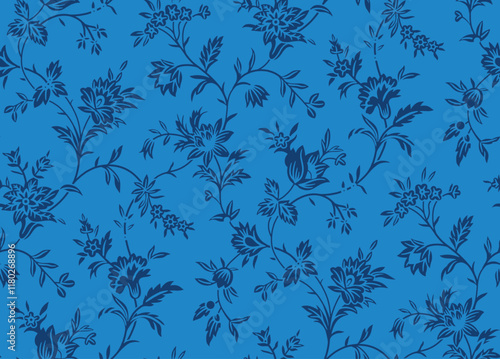 A seamless pattern of blooming summer flowers in vibrant colors, designed to bring warmth and energy to any project.