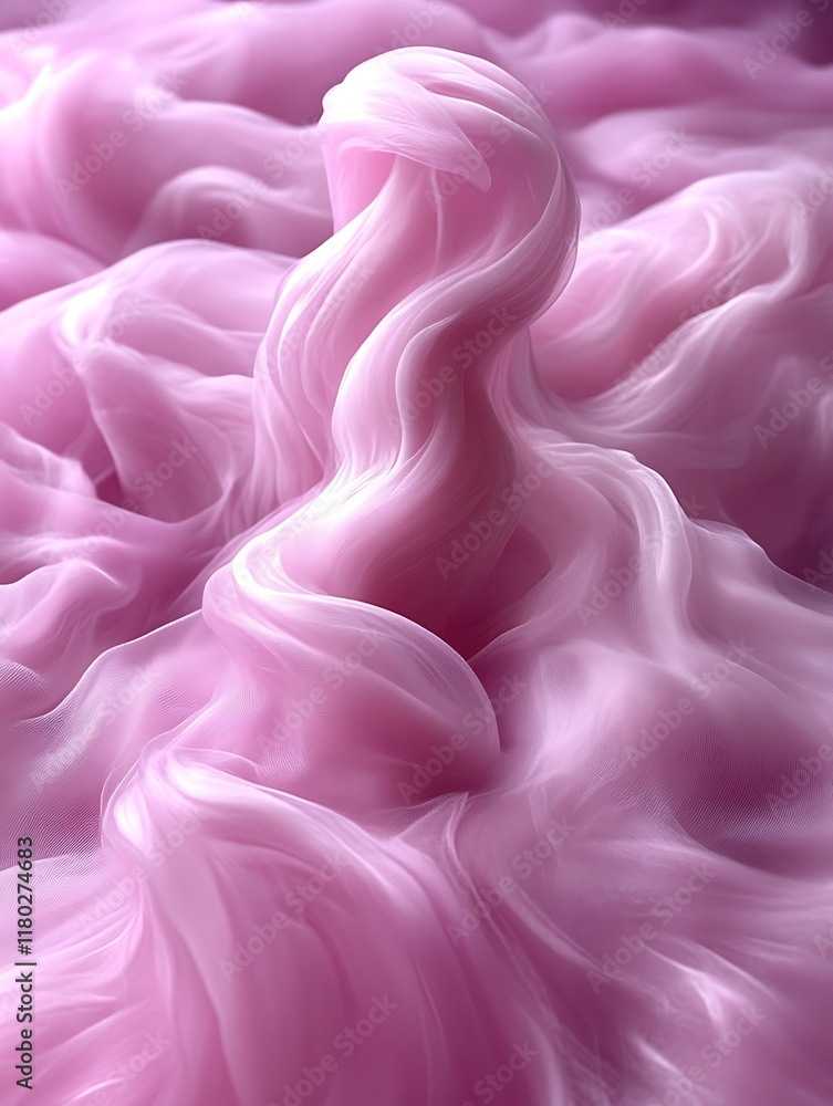 Fototapeta premium Abstract pink swirling fabric texture.