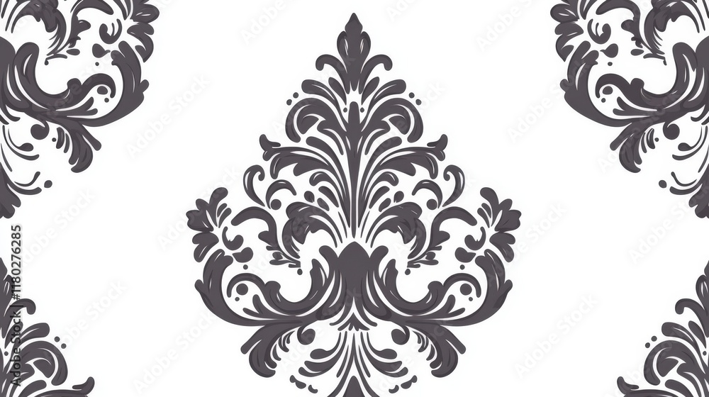 A modern design combining a seamless white and gray flower pattern with a sleek background. Perfect for fabric, wallpaper, and packaging applications. A modern design combining a seamless white and gray flower pattern with a sleek background. Perfect for fabric, wallpaper, and packaging applications.