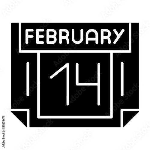 14 February Vector Icon Design