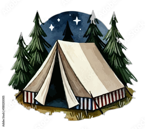 tent in the woods