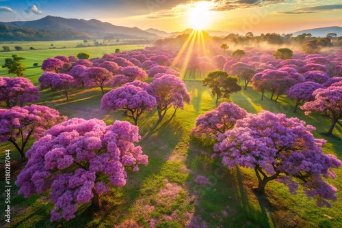 Drone View of Banaba (Lagerstroemia speciosa) Blossoms in the Philippines - Save the Date photo