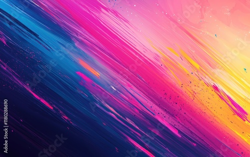 A vibrant abstract background with colorful brushstrokes and splashes of paint, creating a dynamic and artistic vibe