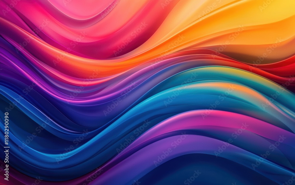 Fototapeta premium A vibrant rainbow gradient with smooth transitions between colors, creating a bold and inclusive background