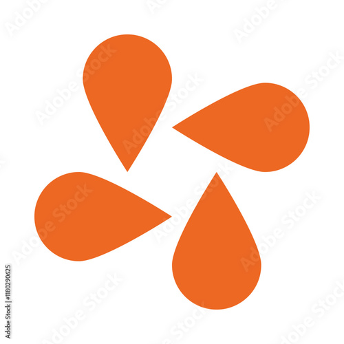 Four Golden Oil Droplet Shapes Icon