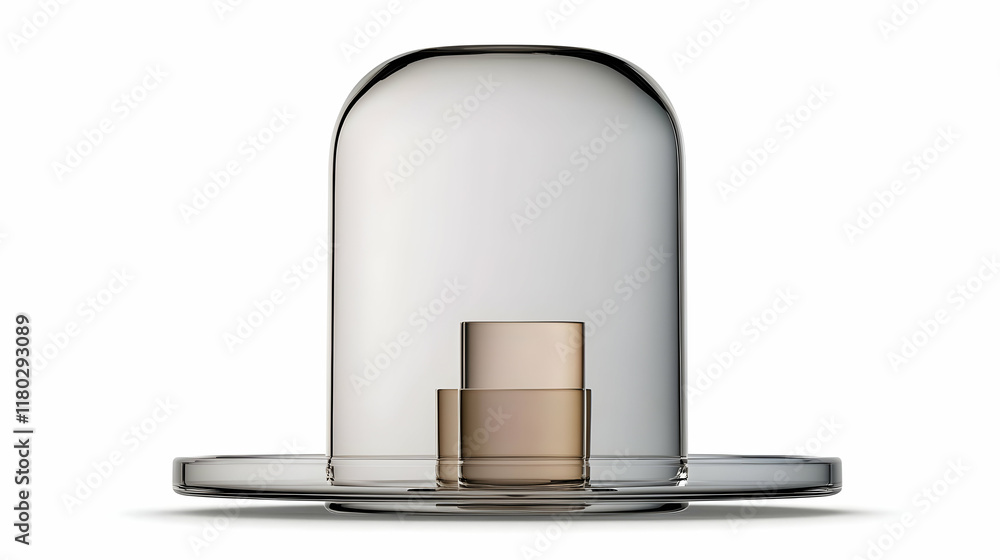 Smoked glass cloche lamp on a white background; home decor; interior design; atmospheric lighting. Smoked glass cloche lamp on a white background; home decor; interior design; atmospheric lighting.