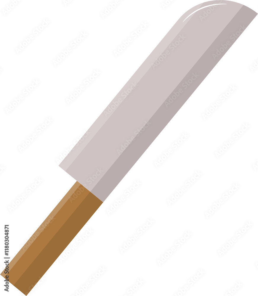 simple illustration of a kitchen knife on a white background simple illustration of a kitchen knife on a white background