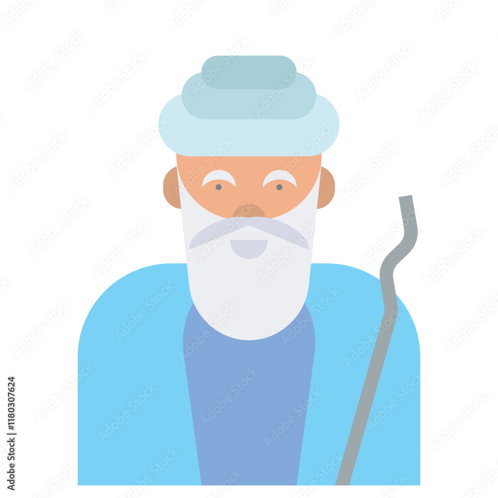vector image of jewish religious elder vector image of jewish religious elder