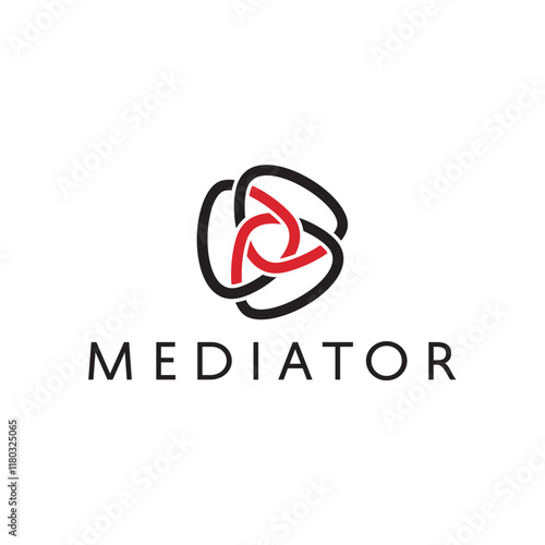 Mediator Swirl Event Function logo design reflects vibrant mediation and modern elegance, crafted as an editable vector brand identity.
