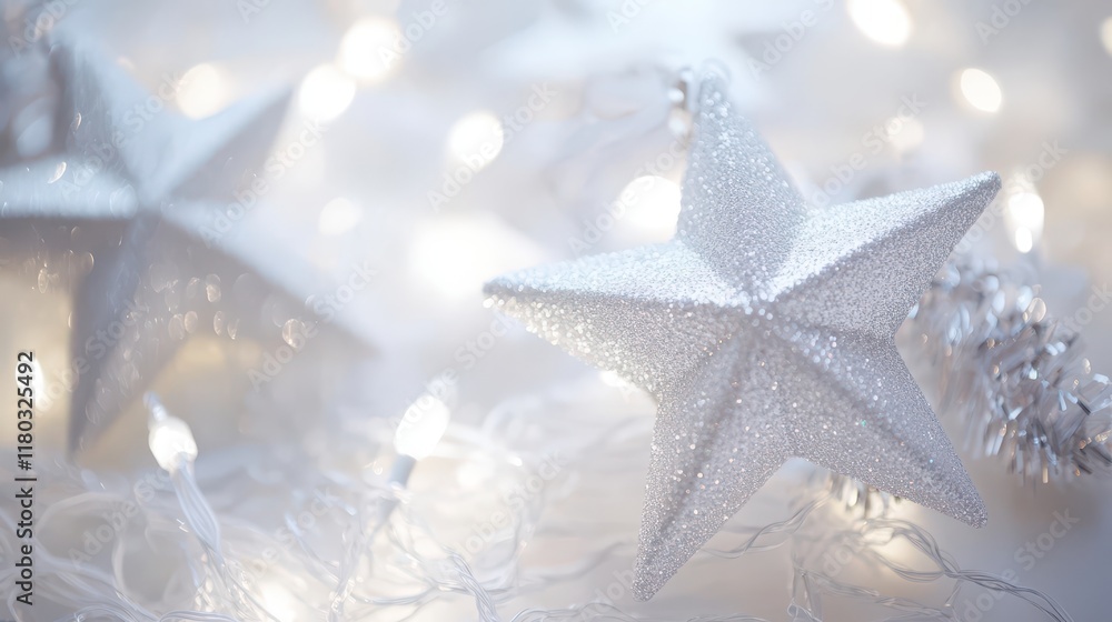 abstract blur white and silver color background with star glittering light for show,promote and advertisee product and content in merry christmas and happy new year season collection concept abstract blur white and silver color background with star glittering light for show,promote and advertisee product and content in merry christmas and happy new year season collection concept
