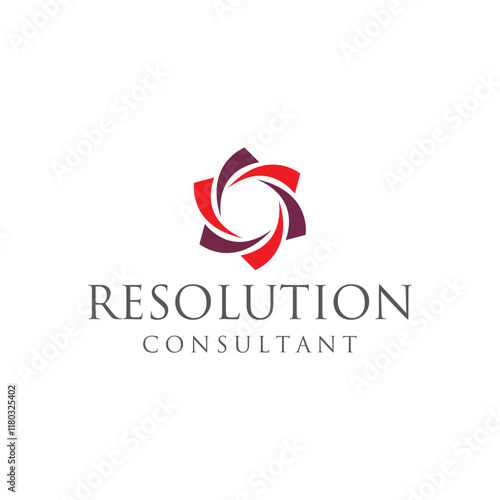 Resolution Consultant Swirl logo design embodies creative resolution and modern clarity, crafted as an editable vector brand identity.