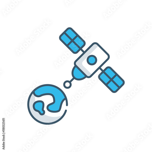 Satellite  vector icon