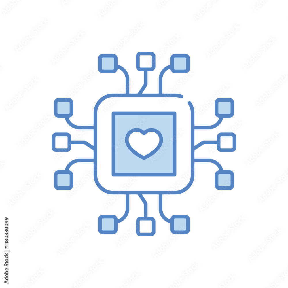 AI-Driven Healthcare vector icon AI-Driven Healthcare vector icon