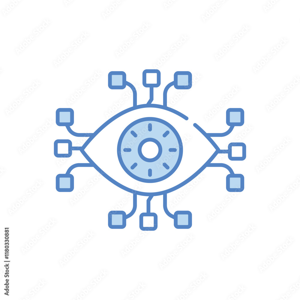 Bionic Eye vector icon Bionic Eye vector icon