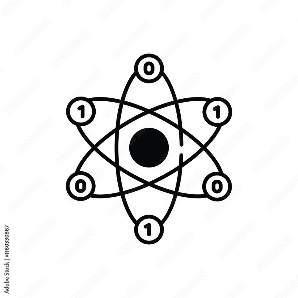 Quantum Computing vector icon Quantum Computing vector icon