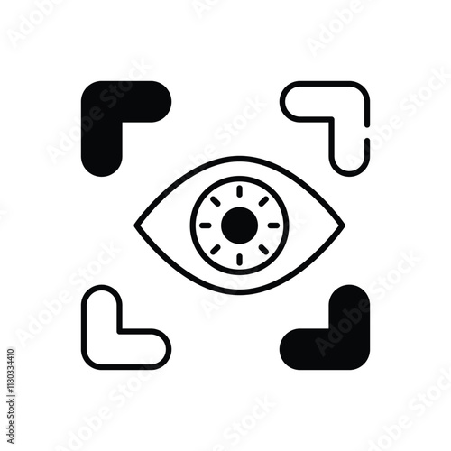 Ar contact lenses vector icon