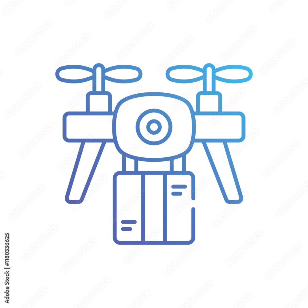 Drone Delivery vector icon Drone Delivery vector icon