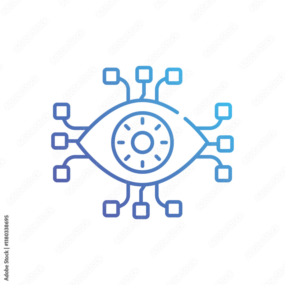 Bionic Eye vector icon Bionic Eye vector icon