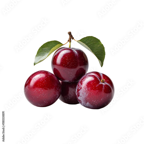 Wallpaper Mural Premium Quality Red Plums for Healthy Snacking isolated on transparent background Torontodigital.ca
